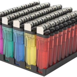 Disposable Lighters Display of 50 CR Size 3.15"
