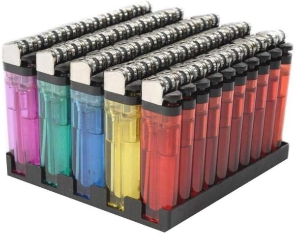 Disposable Lighters Display of 50 CR Size 3.15"